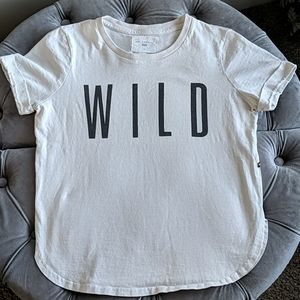 "WILD" tshirt, white, classic, spring